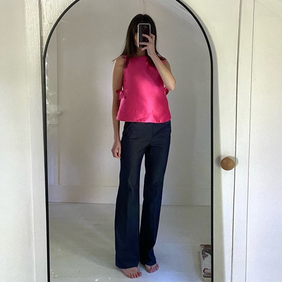 Soeur Tishka Structured Satin Shirt in Rose Size FR 34 - Picture 5 of 12